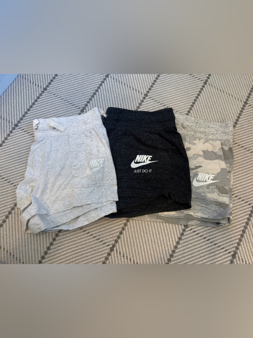 Nike Sweatshirt Trio in Light Gray, Black & Gray Camo